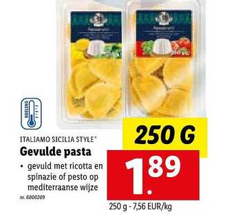 Lidl Gevulde pasta aanbieding
