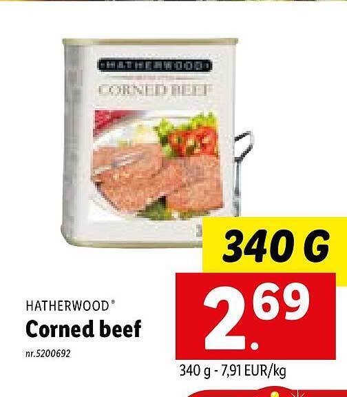 Corned beef promotie bij Lidl