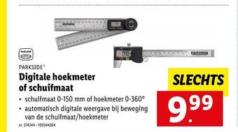 Lidl Digitale hoekmeter of schuifmaat aanbieding