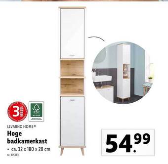 Lidl Hoge badkamerkast aanbieding
