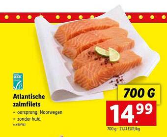 Lidl Atlantische zalmfilets aanbieding