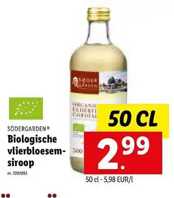 Lidl Biologische vlierbloesemsiroop aanbieding