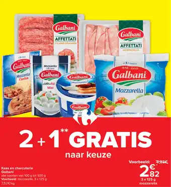 Carrefour Market Kaas en charcuterie Galbani aanbieding