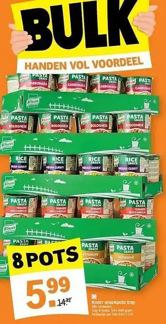 Albert Heijn Knorr snackpots tray 8 pots aanbieding