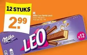 Albert Heijn Milka leo family pack 12 stuks aanbieding