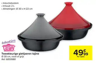 Tweekleurige gietijzeren tajine