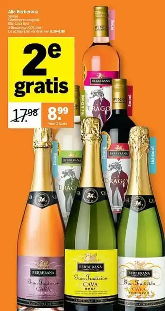 Albert Heijn Berberana spanje cava brut aanbieding