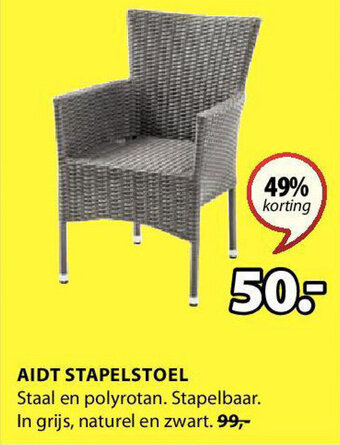 Jysk Aidt stapelstoel aanbieding