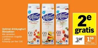 Albert Heijn Optimel drinkyoghurt aanbieding