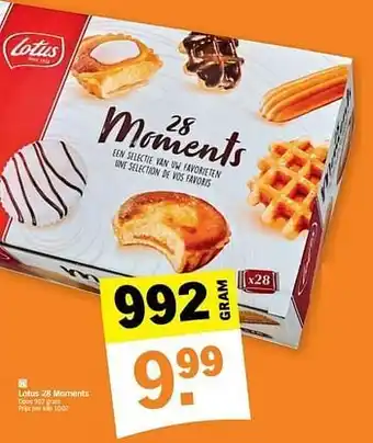 Albert Heijn Lotus 28 moments 992 gram aanbieding