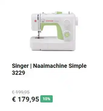 Singer Naaimachine Simple 3229