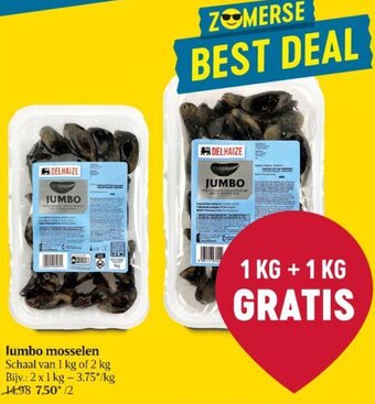 Delhaize Jumbo Mosselen aanbieding