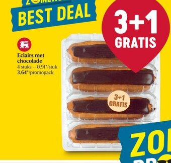 Delhaize Eclairs Met Chocolade aanbieding