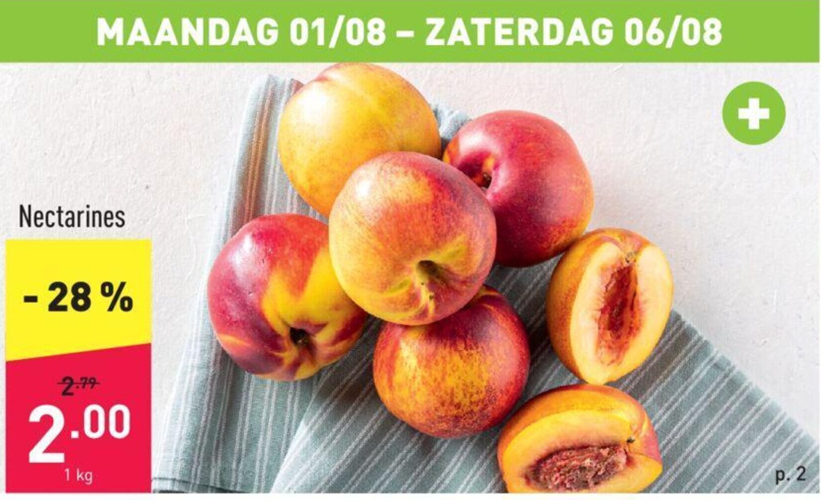 Nectarines promotie bij ALDI