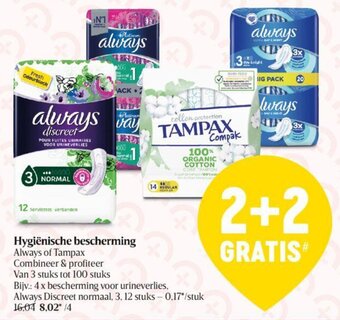 Always of Tampax Hygiënische Bescherming