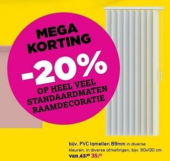 Leen Bakker Pvc lamellen aanbieding