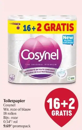 Delhaize Cosynel Toiletpapier aanbieding