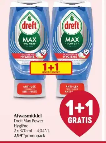 Delhaize Dreft Max Power Afwasmiddel aanbieding