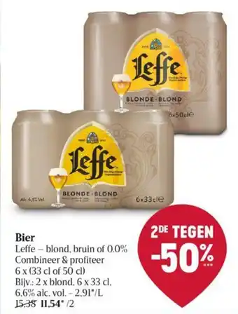 Delhaize Leffe - Blond, Bruin of 0.0% Bier aanbieding