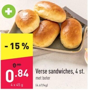 ALDI Verse sandwiches, 4 st. aanbieding