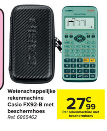 Wetenschappelijke rekenmachine casio FX92 - B met beschermhoes