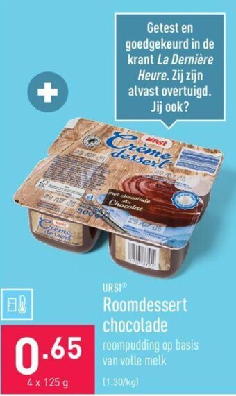 ALDI Ursi Roomdessert chocolade aanbieding