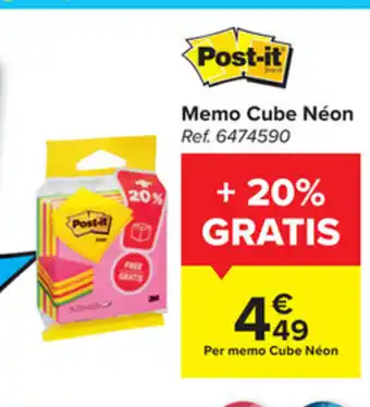 Carrefour Memo cube neon aanbieding