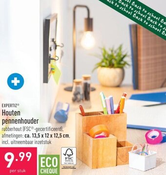 ALDI Expertiz Houten pennenhouder aanbieding