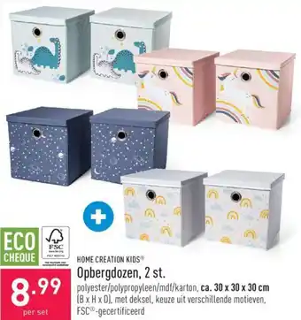 ALDI Home Creation Kids Opbergdozen, 2 st. aanbieding