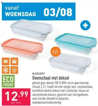 ALDI Glasslock Ovenschaal met deksel aanbieding