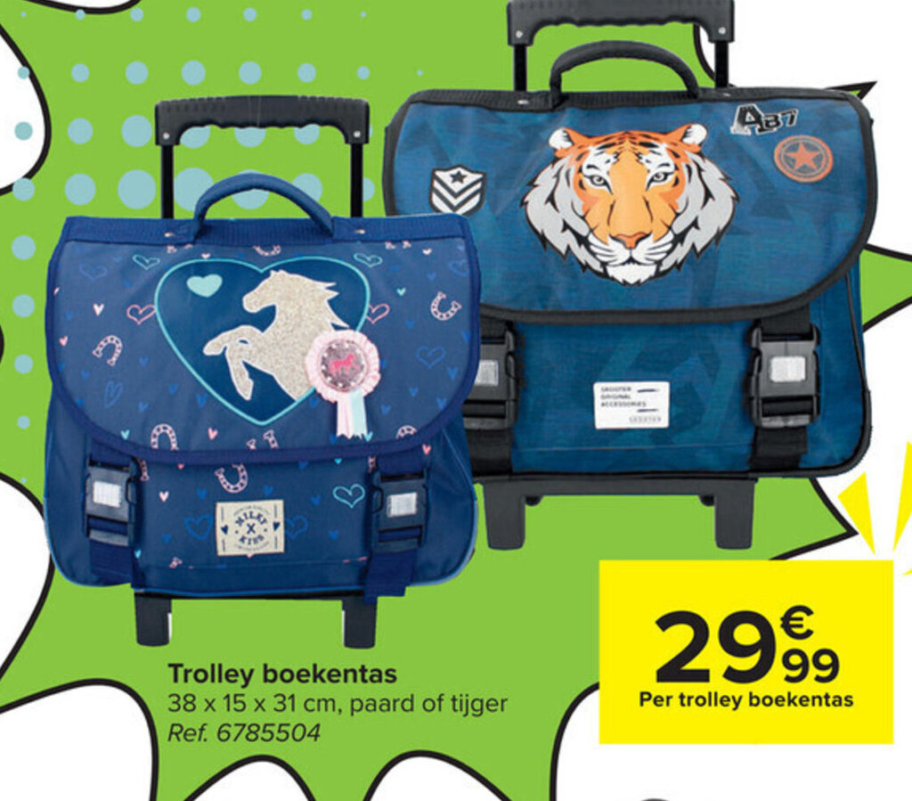 Carrefour Trolley boekentas aanbieding