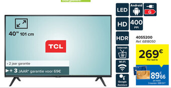 Carrefour TCL 40S5200 aanbieding