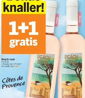 Albert Heijn Beach rose frankrijk 2 flessen van 0.75 liters aanbieding