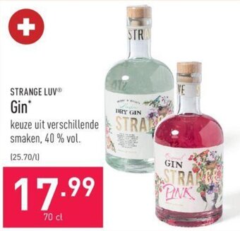 ALDI Strange Luv Gin aanbieding