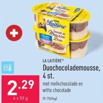 ALDI La Laitiere Duochocolademousse, 4 st. aanbieding
