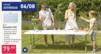 ALDI Belavi Opvouwbare tafel aanbieding