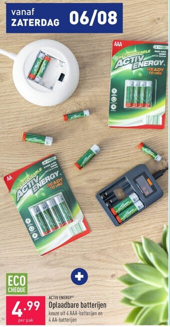 ALDI Activ Energy Oplaadbare batterijen aanbieding