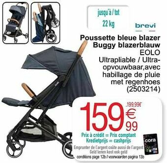 Cora Poussette bleue blazer buggy blazerblauw eolo aanbieding