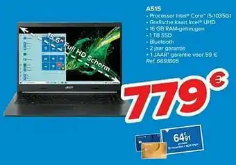 Carrefour Acer a515 aanbieding