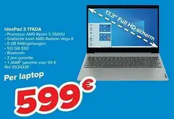 Carrefour Lenovo ideapad 3 17ada aanbieding