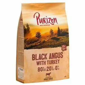 Zooplus 1kg Black-Angus-Rund met Kalkoen Adult Graanvrij Purizon Hondenvoer aanbieding