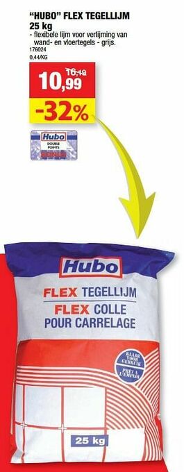 Hubo Hubo flex tegellijm aanbieding