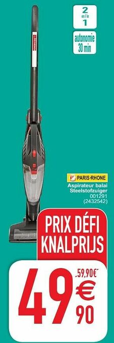Cora Paris rhone aspirateur balai steelstofzuiger 001291 aanbieding