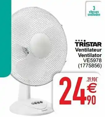 Cora Tristar ventilateur ventilator ve5978 aanbieding