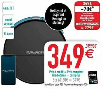 Cora Rowenta reinigt en stofzuigt aanbieding