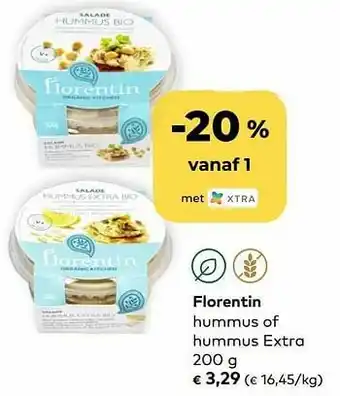 Bio Planet Florentin hummus of hummus extra aanbieding
