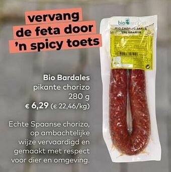 Bio Planet Bio bardales pikante chorizo aanbieding