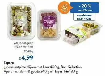 OKay Tapero groene ontpitte olijven met kaas aanbieding