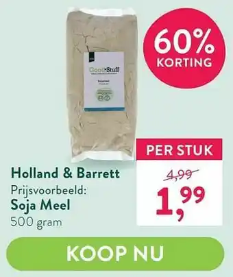 Holland & Barrett Soja meel aanbieding