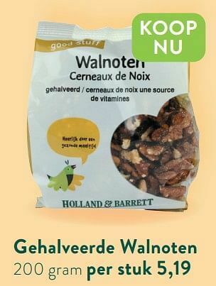 Gehalveerde walnoten